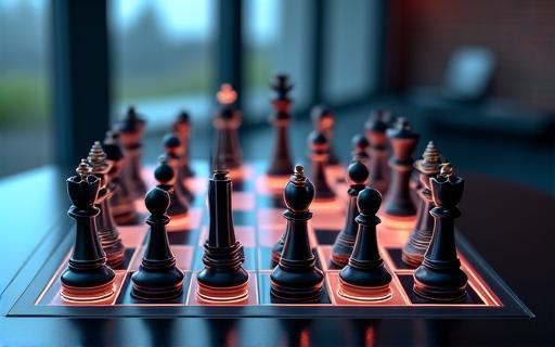 A strategic chessboard representing business and technology alignment